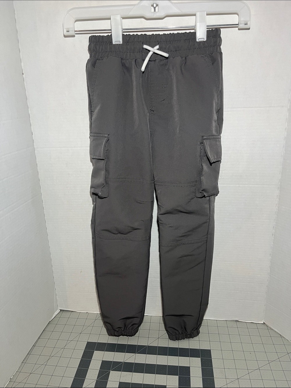 Sovereign Code Dark Gray Cargo Jogger Pants for Kids